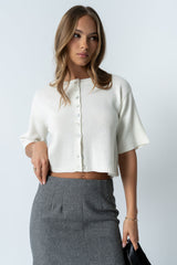 Macey Knit Sweater in Cream