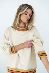 Marie Oversized Sweatshirt in Bone