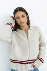 Polly Knit Jacket in Oatmeal