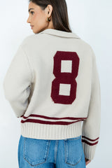Polly Knit Jacket in Oatmeal