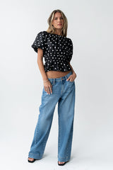 Terri Polka Dot Peplum Top