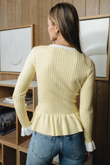 Berkley Peplum Top in Yellow