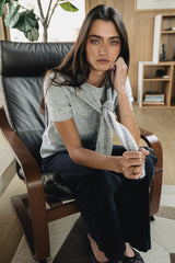 Cierra Tie Sweater in Grey