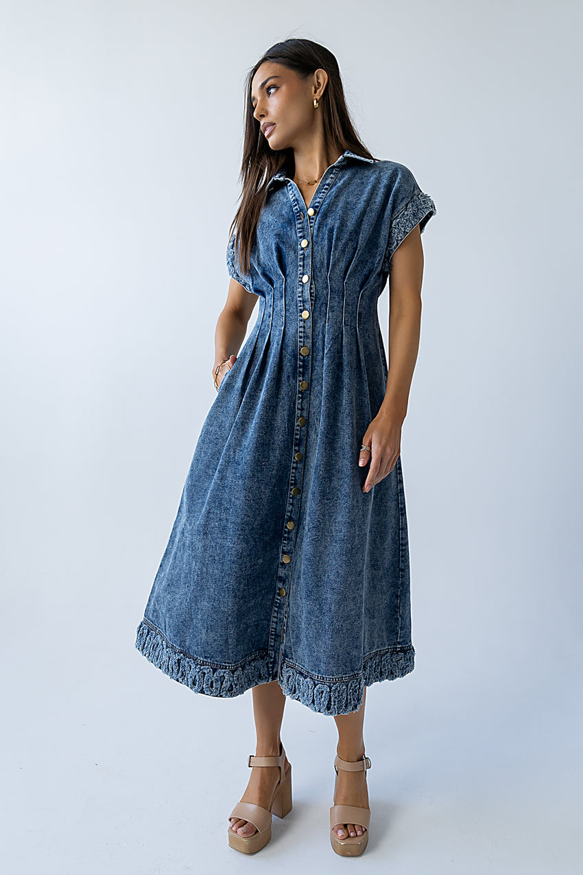 Annie Denim Midi Dress