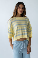 Katelyn Cropped Sweater Tee
