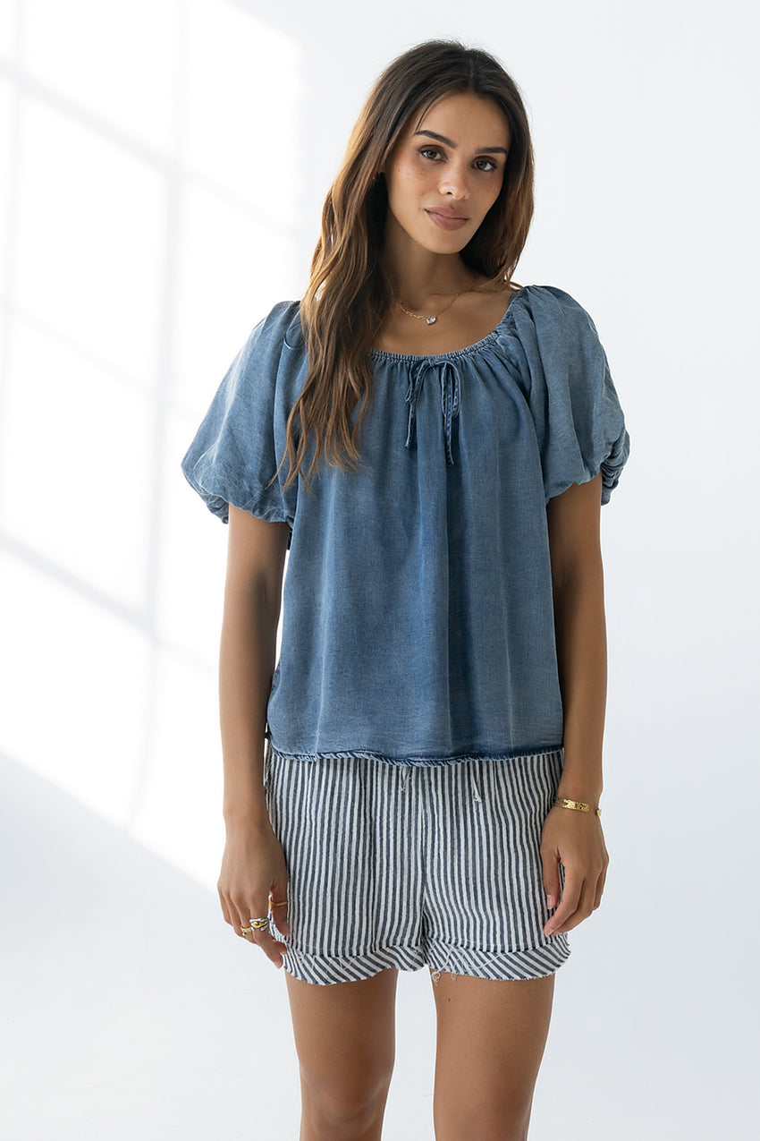 Nora Denim Blouse
