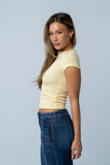Asher Ribbed Top in Yellow