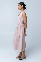 Jaynie Midi Dress in Rose