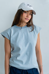 Vinnie Muscle Tee in Blue