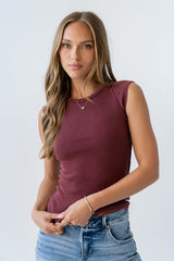 Huxley Tank in Maroon