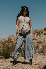 Asha Tiered Pants in Blue