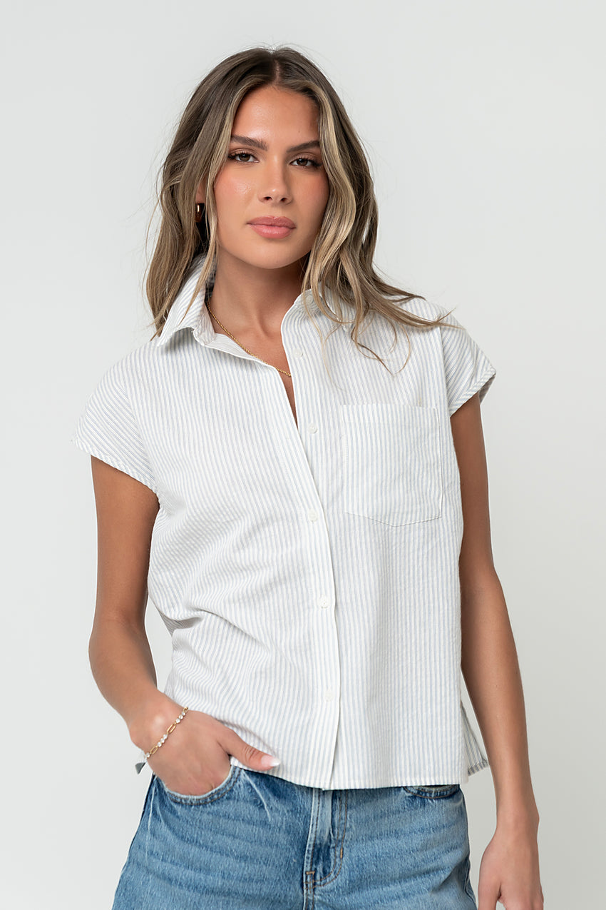 Carson Striped Button Up