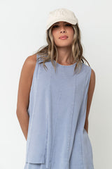 Kaytee Ribbed Top in Blue