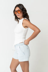 Thomas Striped Denim Shorts