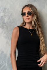 Alder Fitted Tank in Black