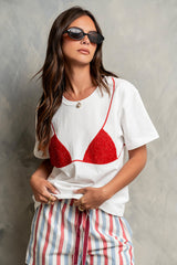Juno Graphic Tee in Red