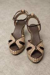 Mallorca Wedge Sandal in Brown