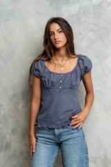 Barbara Plaid Blouse