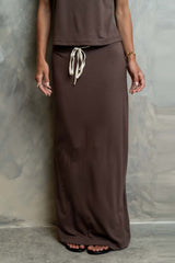 Marsha Maxi Skirt in Brown
