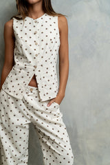Natasha Polka Dot Vest