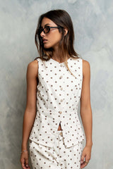 Natasha Polka Dot Vest