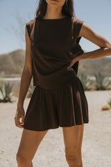 Britta Flowy Shorts in Brown
