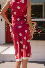 Taya Polka Dot Midi Skirt