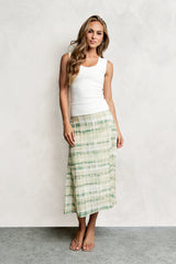Josefine Plaid Midi Skirt
