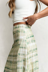 Josefine Plaid Midi Skirt