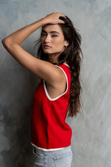 Lacie Contrast Tank in Red