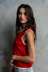 Lacie Contrast Tank in Red