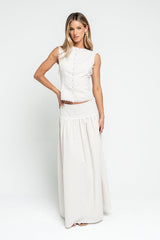 Kellie Gingham Tank in Taupe