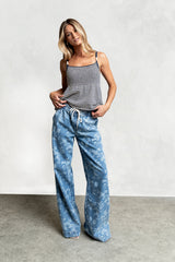 Gracie Floral Denim Pants