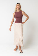 Alder Fitted Tank in Wine