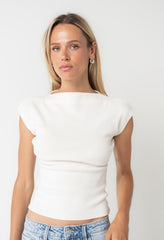 Maggie Knit Top in White