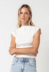 Maggie Knit Top in White