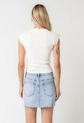 Maggie Knit Top in White