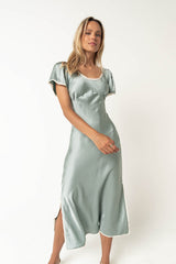 Austia Midi Dress in Light Blue