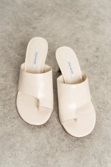 Steve Madden Valentin Leather Heels in Bone
