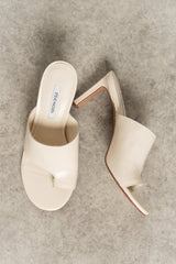 Steve Madden Valentin Leather Heels in Bone
