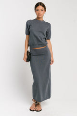 Maycie Knit Top in Blue