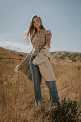Miley Plaid Button Up Top
