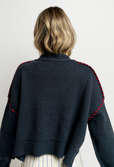 USA Oversized Sweater in Navy