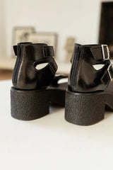 Alexia Platform Sandals in Black