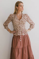 Vera Smocked Floral Blouse