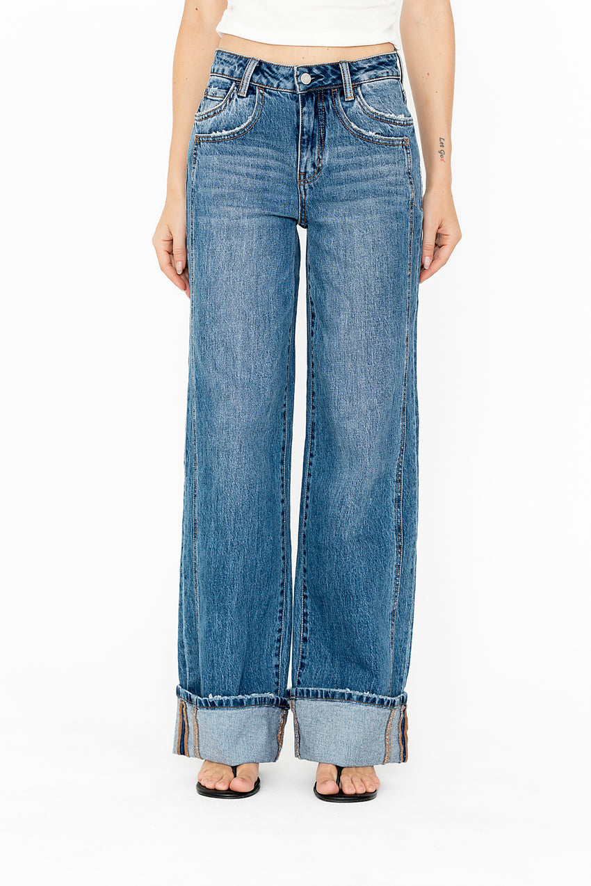 Kyla Cuffed Baggy Jeans