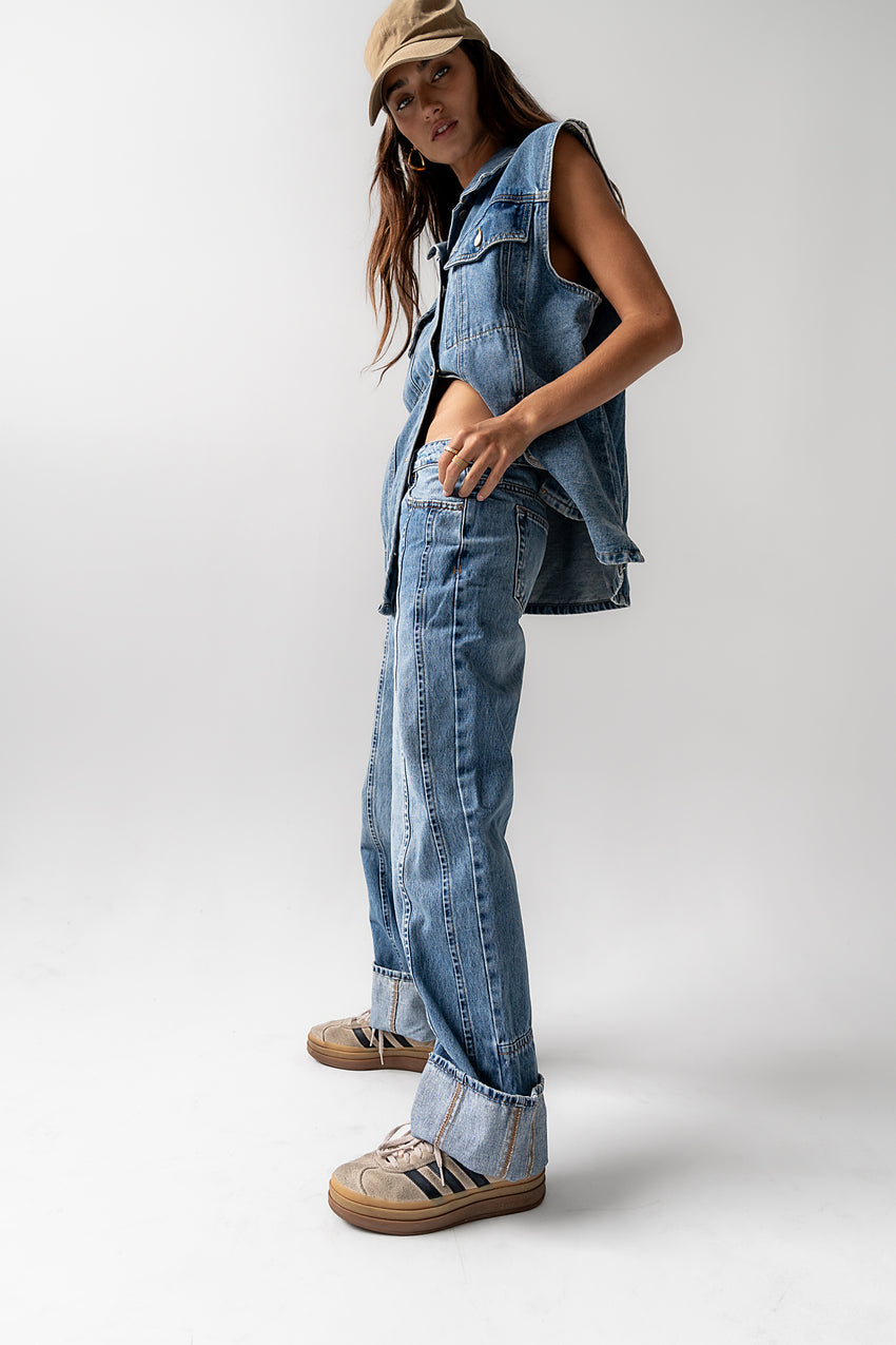 Amina Relaxed Wide Leg Jeans