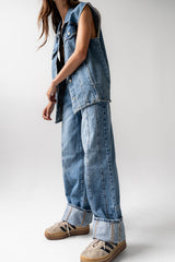 Amina Relaxed Wide Leg Jeans