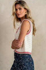 Malia Knit Tank in Ivory