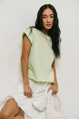 Layla Muscle Tee in Lime